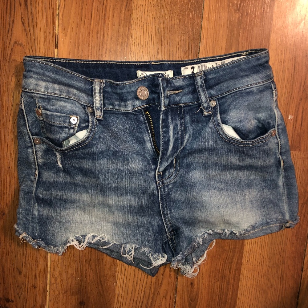 blue jean shorts